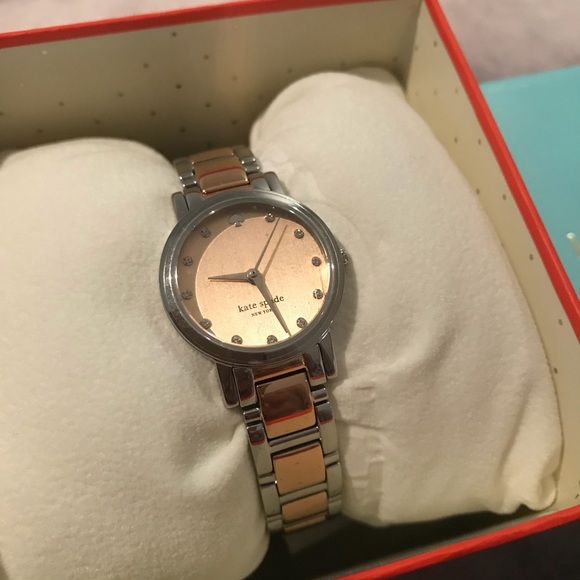 kate spade Accessories - Kate Spade rose gold silver watch NIB w/ tag